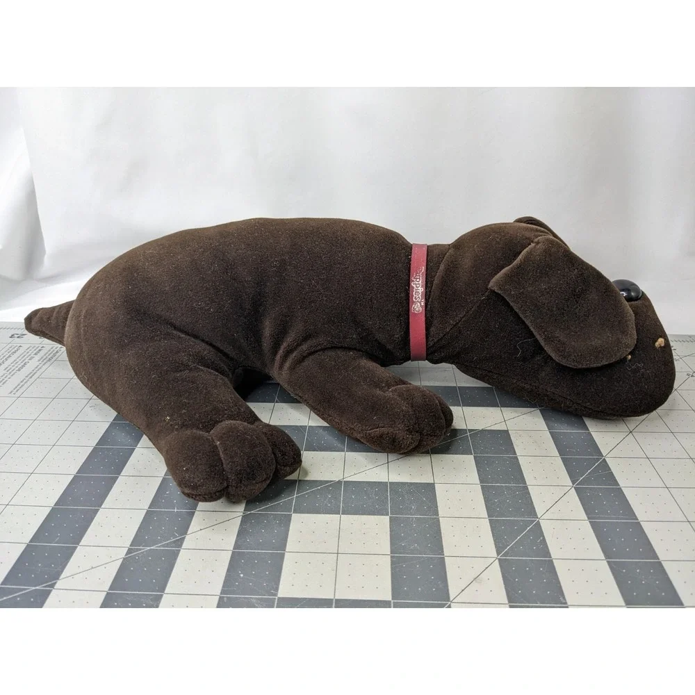 Tonka Pound Puppies Brown Dog Plush Collar 17 Inch ‎ 1985 Stuffed Animal Toy